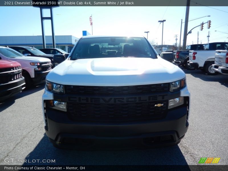 Summit White / Jet Black 2021 Chevrolet Silverado 1500 WT Double Cab 4x4