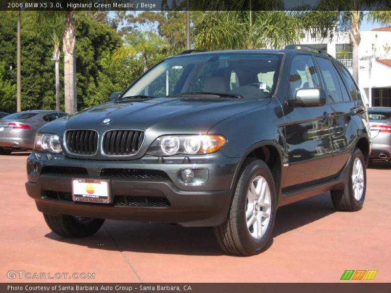 Highland Green Metallic / Beige 2006 BMW X5 3.0i