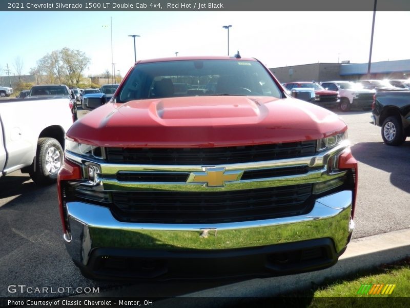 Red Hot / Jet Black 2021 Chevrolet Silverado 1500 LT Double Cab 4x4