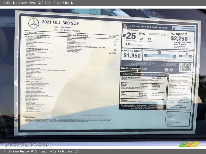 Black / Black 2021 Mercedes-Benz GLC 300