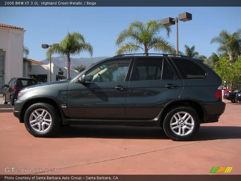 Highland Green Metallic / Beige 2006 BMW X5 3.0i