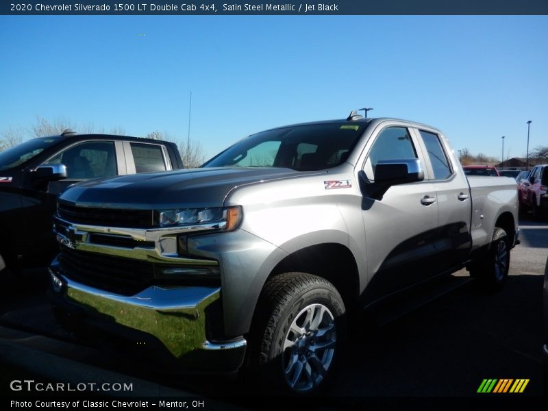 Satin Steel Metallic / Jet Black 2020 Chevrolet Silverado 1500 LT Double Cab 4x4