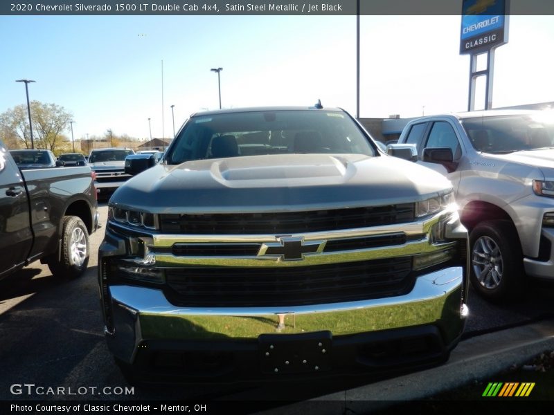 Satin Steel Metallic / Jet Black 2020 Chevrolet Silverado 1500 LT Double Cab 4x4
