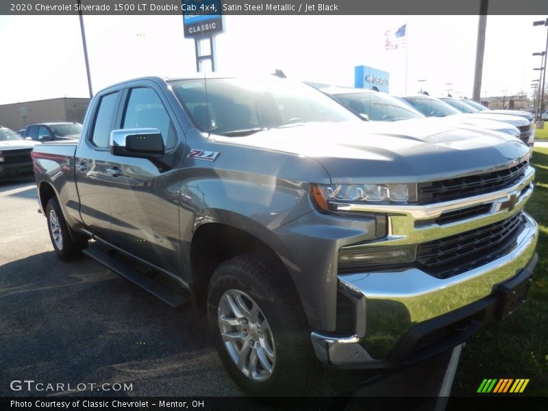 Satin Steel Metallic / Jet Black 2020 Chevrolet Silverado 1500 LT Double Cab 4x4