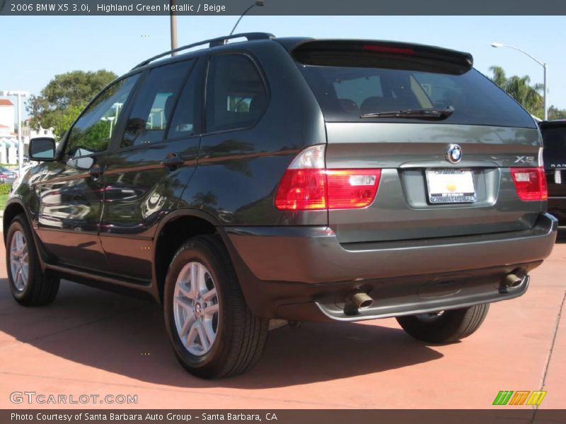 Highland Green Metallic / Beige 2006 BMW X5 3.0i