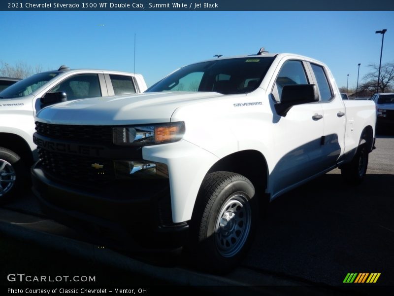 Summit White / Jet Black 2021 Chevrolet Silverado 1500 WT Double Cab