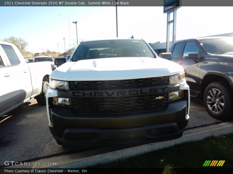 Summit White / Jet Black 2021 Chevrolet Silverado 1500 WT Double Cab