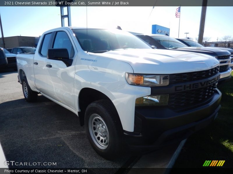 Summit White / Jet Black 2021 Chevrolet Silverado 1500 WT Double Cab