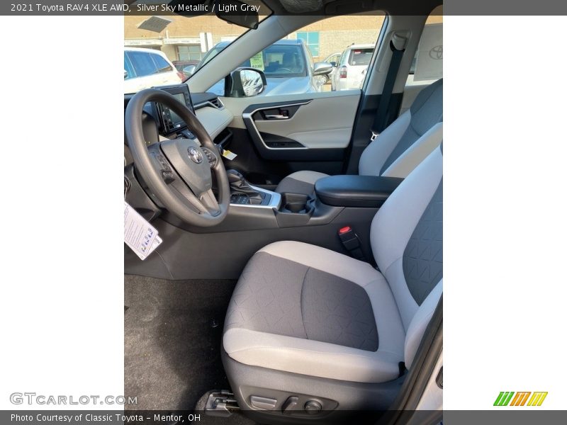 Silver Sky Metallic / Light Gray 2021 Toyota RAV4 XLE AWD