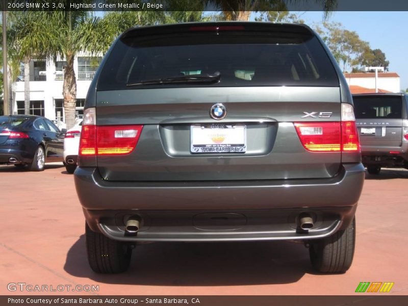Highland Green Metallic / Beige 2006 BMW X5 3.0i