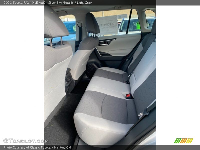 Silver Sky Metallic / Light Gray 2021 Toyota RAV4 XLE AWD