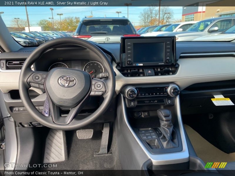 Silver Sky Metallic / Light Gray 2021 Toyota RAV4 XLE AWD