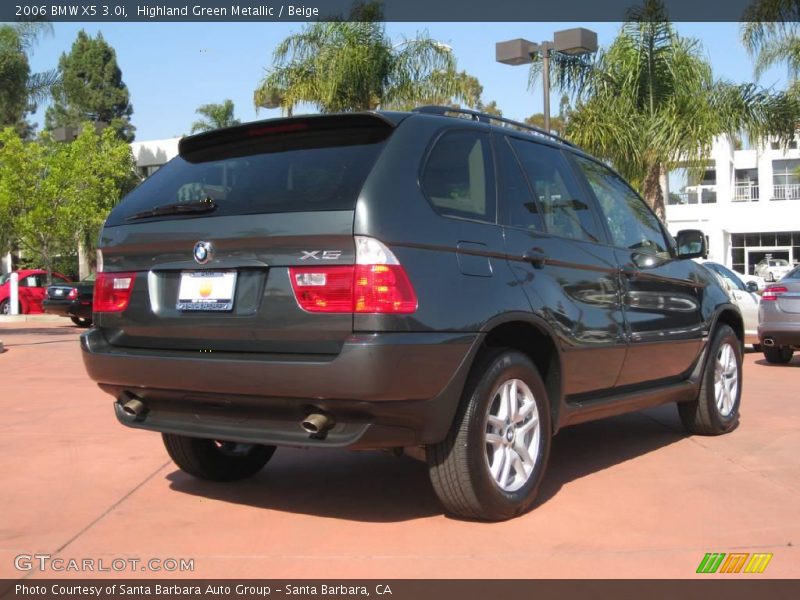Highland Green Metallic / Beige 2006 BMW X5 3.0i