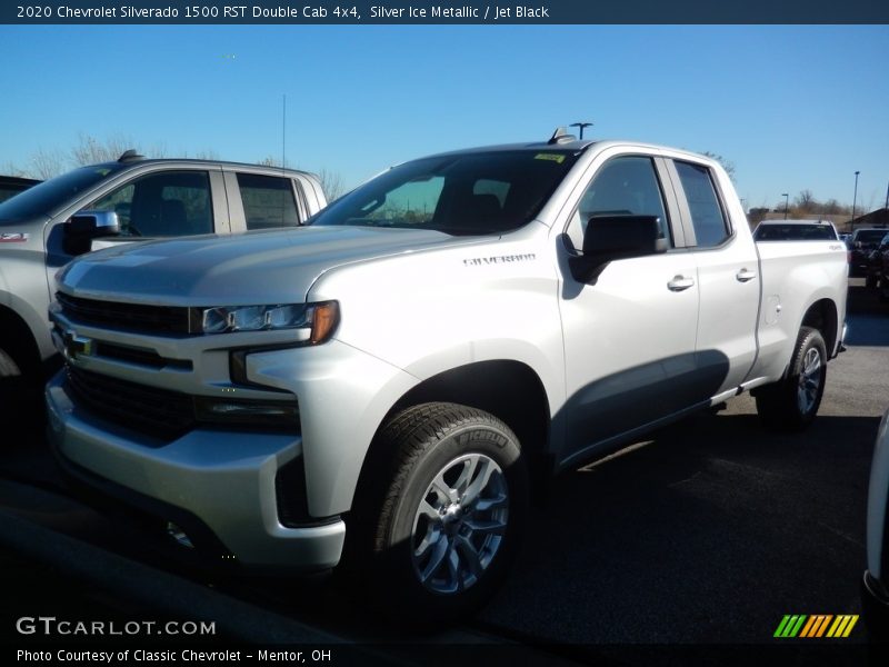 Silver Ice Metallic / Jet Black 2020 Chevrolet Silverado 1500 RST Double Cab 4x4