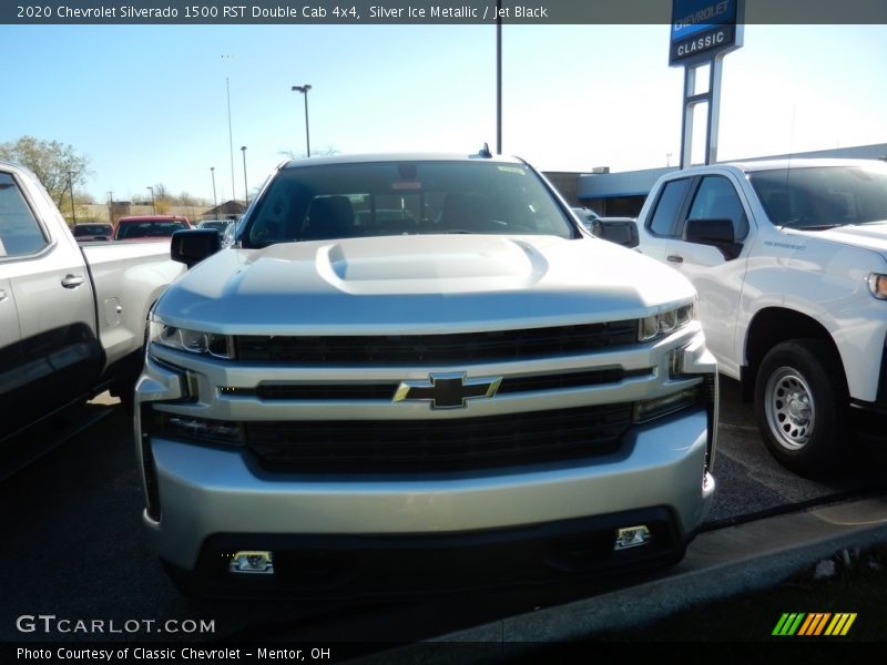Silver Ice Metallic / Jet Black 2020 Chevrolet Silverado 1500 RST Double Cab 4x4