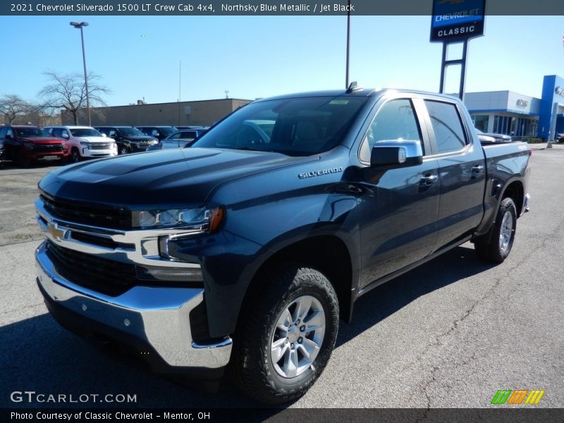 Northsky Blue Metallic / Jet Black 2021 Chevrolet Silverado 1500 LT Crew Cab 4x4