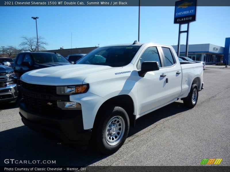 Summit White / Jet Black 2021 Chevrolet Silverado 1500 WT Double Cab