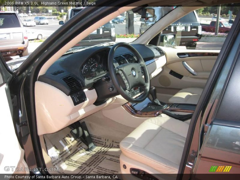 Highland Green Metallic / Beige 2006 BMW X5 3.0i