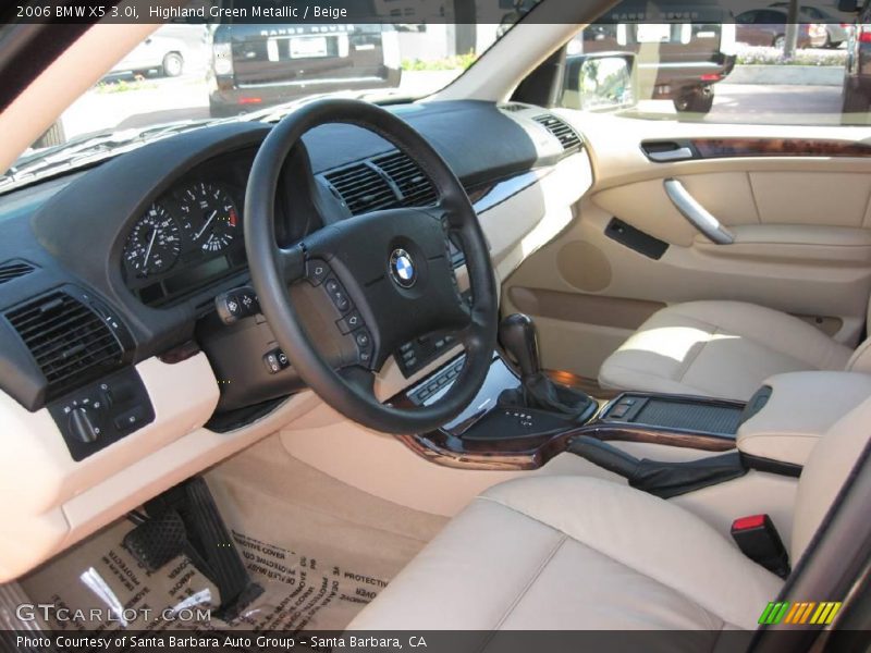 Highland Green Metallic / Beige 2006 BMW X5 3.0i