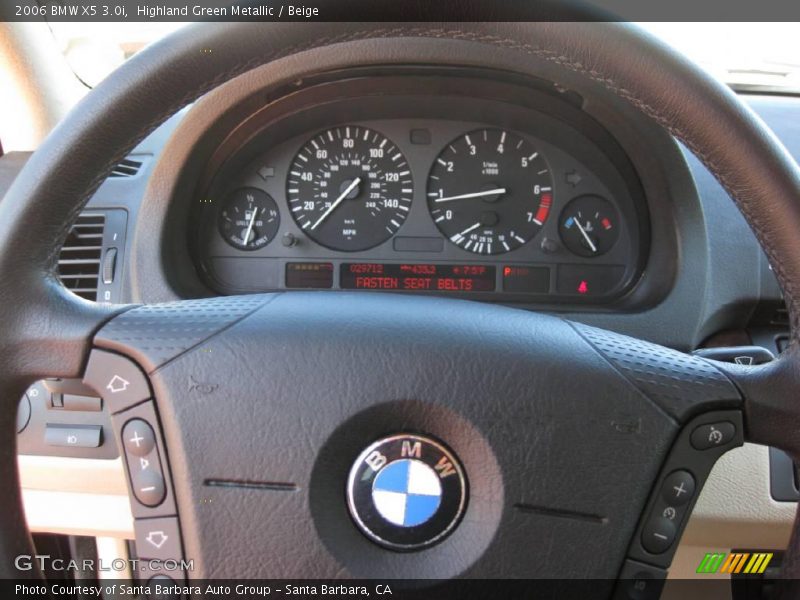 Highland Green Metallic / Beige 2006 BMW X5 3.0i