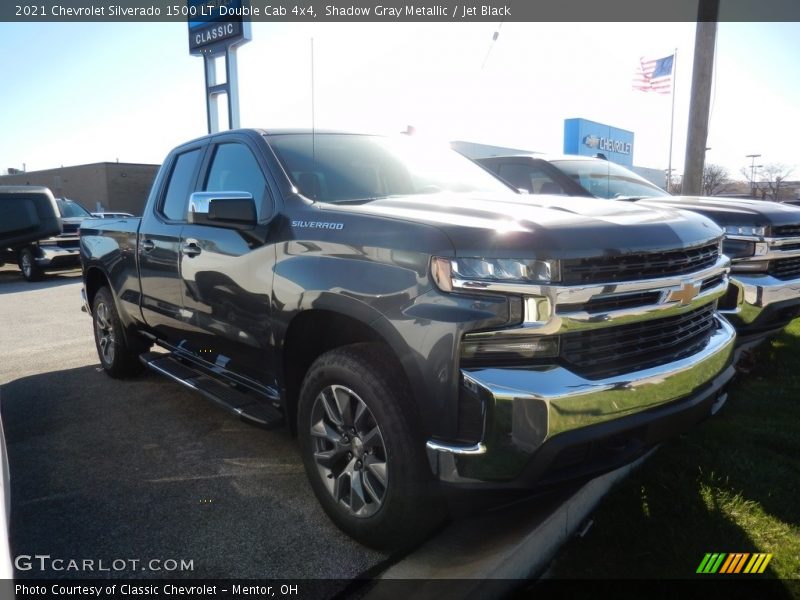 Shadow Gray Metallic / Jet Black 2021 Chevrolet Silverado 1500 LT Double Cab 4x4