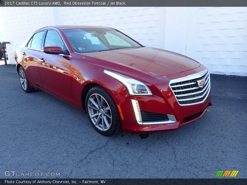 Red Obsession Tintcoat / Jet Black 2017 Cadillac CTS Luxury AWD