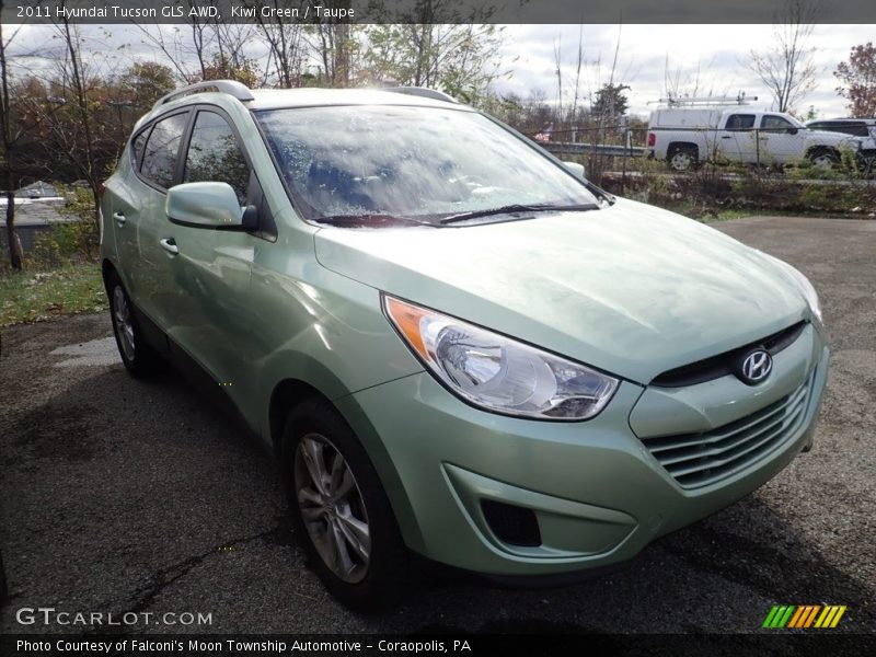 Kiwi Green / Taupe 2011 Hyundai Tucson GLS AWD