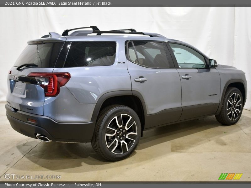 Satin Steel Metallic / Jet Black 2021 GMC Acadia SLE AWD
