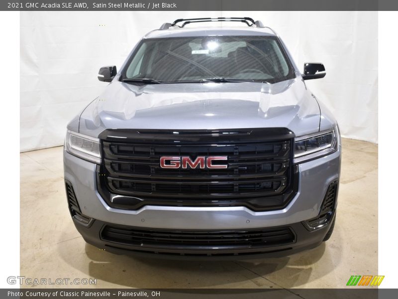 Satin Steel Metallic / Jet Black 2021 GMC Acadia SLE AWD