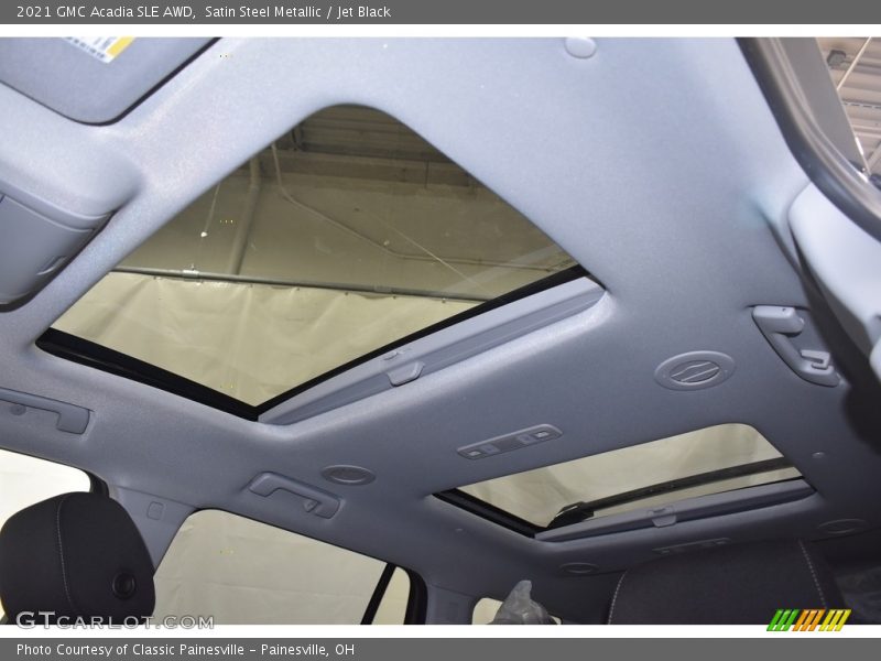 Satin Steel Metallic / Jet Black 2021 GMC Acadia SLE AWD
