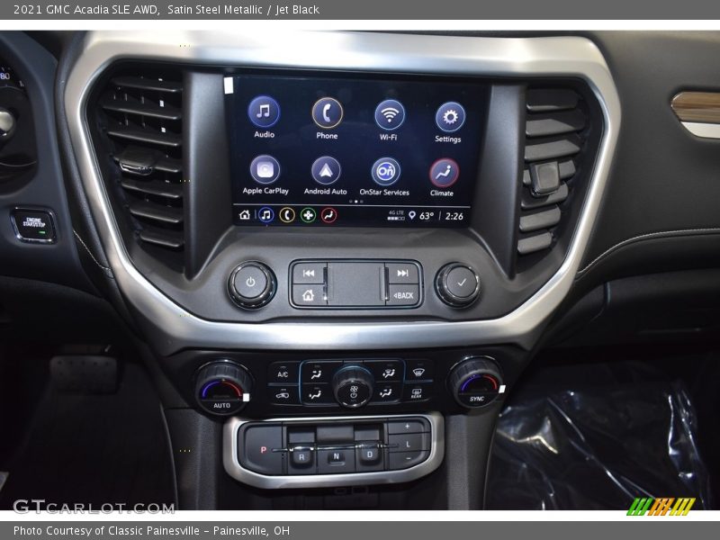 Satin Steel Metallic / Jet Black 2021 GMC Acadia SLE AWD
