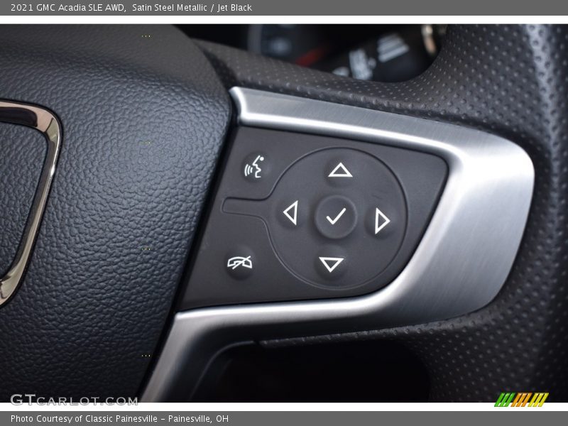 Satin Steel Metallic / Jet Black 2021 GMC Acadia SLE AWD
