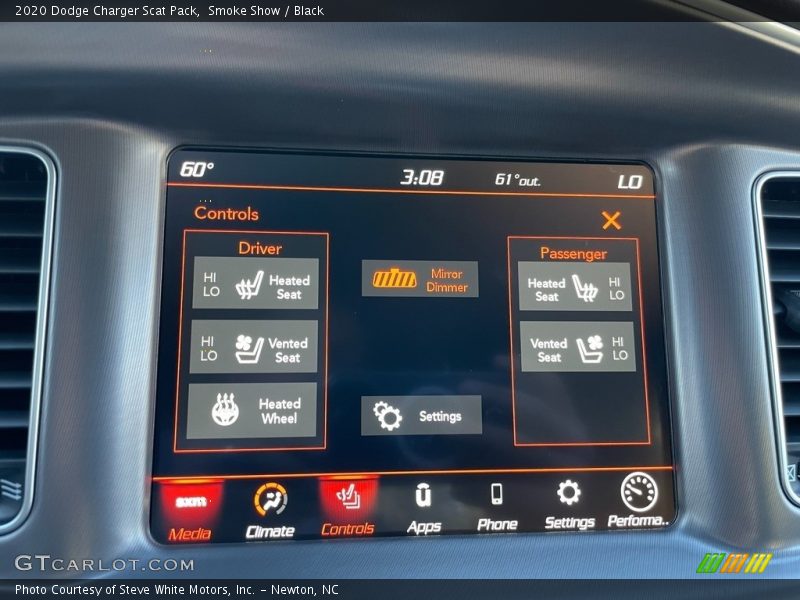 Controls of 2020 Charger Scat Pack