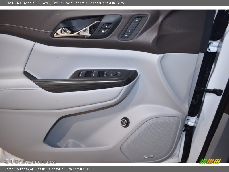 White Frost Tricoat / Cocoa/Light Ash Gray 2021 GMC Acadia SLT AWD
