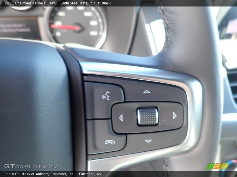 Satin Steel Metallic / Jet Black 2021 Chevrolet Tahoe LT 4WD