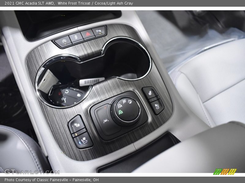 White Frost Tricoat / Cocoa/Light Ash Gray 2021 GMC Acadia SLT AWD