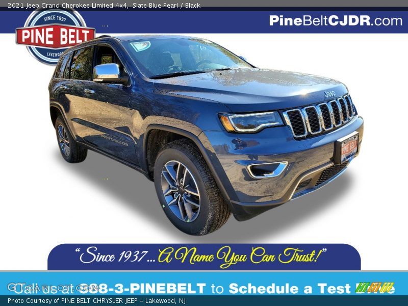 Slate Blue Pearl / Black 2021 Jeep Grand Cherokee Limited 4x4