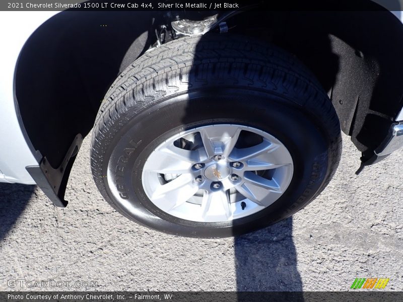 Silver Ice Metallic / Jet Black 2021 Chevrolet Silverado 1500 LT Crew Cab 4x4
