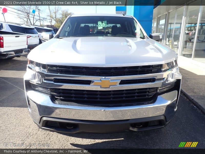 Silver Ice Metallic / Jet Black 2021 Chevrolet Silverado 1500 LT Crew Cab 4x4