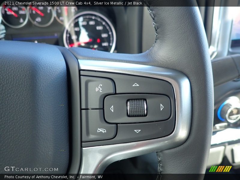 Silver Ice Metallic / Jet Black 2021 Chevrolet Silverado 1500 LT Crew Cab 4x4