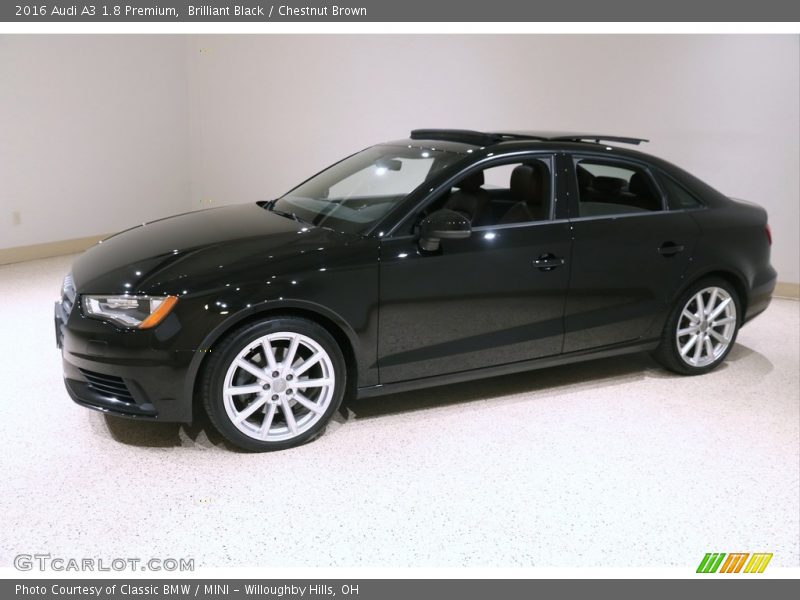 Brilliant Black / Chestnut Brown 2016 Audi A3 1.8 Premium