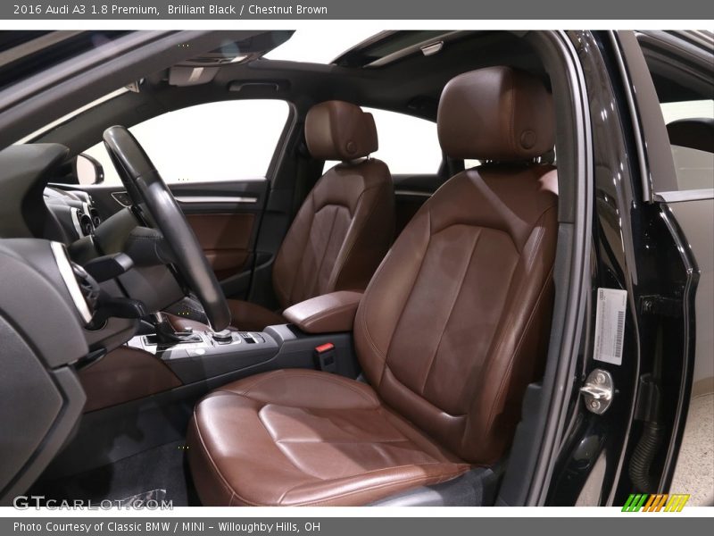 Brilliant Black / Chestnut Brown 2016 Audi A3 1.8 Premium