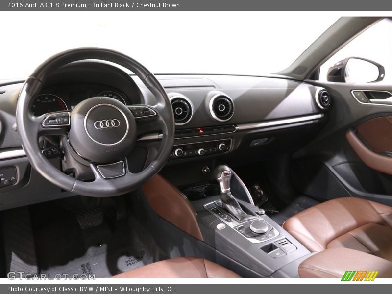 Brilliant Black / Chestnut Brown 2016 Audi A3 1.8 Premium