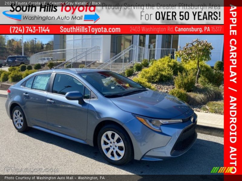 Celestite Gray Metallic / Black 2021 Toyota Corolla LE