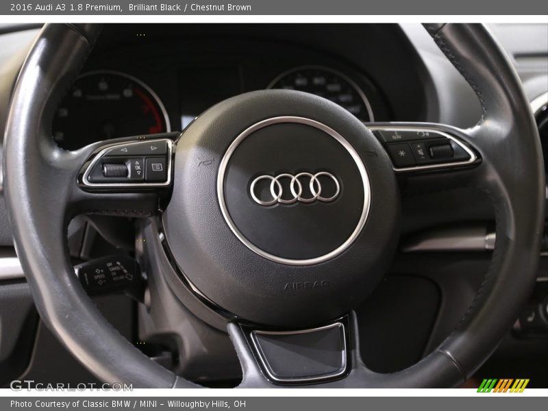 Brilliant Black / Chestnut Brown 2016 Audi A3 1.8 Premium