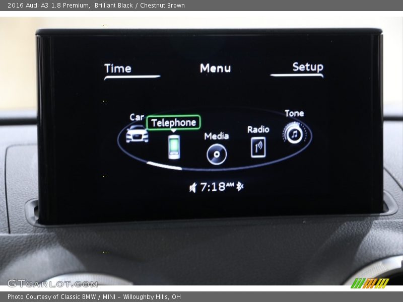 Brilliant Black / Chestnut Brown 2016 Audi A3 1.8 Premium