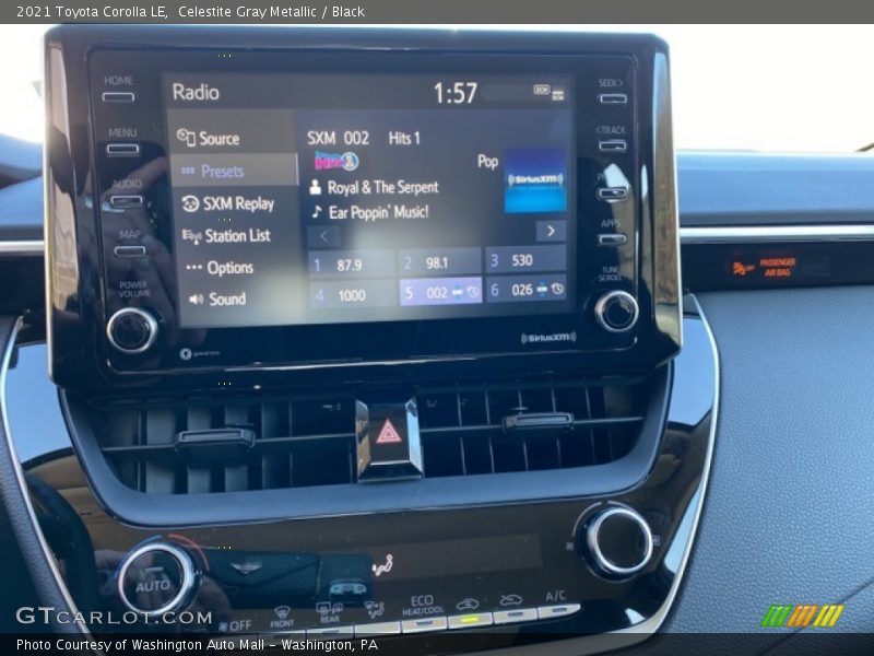 Celestite Gray Metallic / Black 2021 Toyota Corolla LE