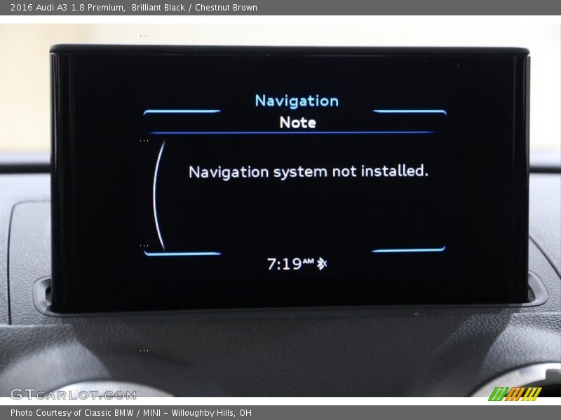 Brilliant Black / Chestnut Brown 2016 Audi A3 1.8 Premium