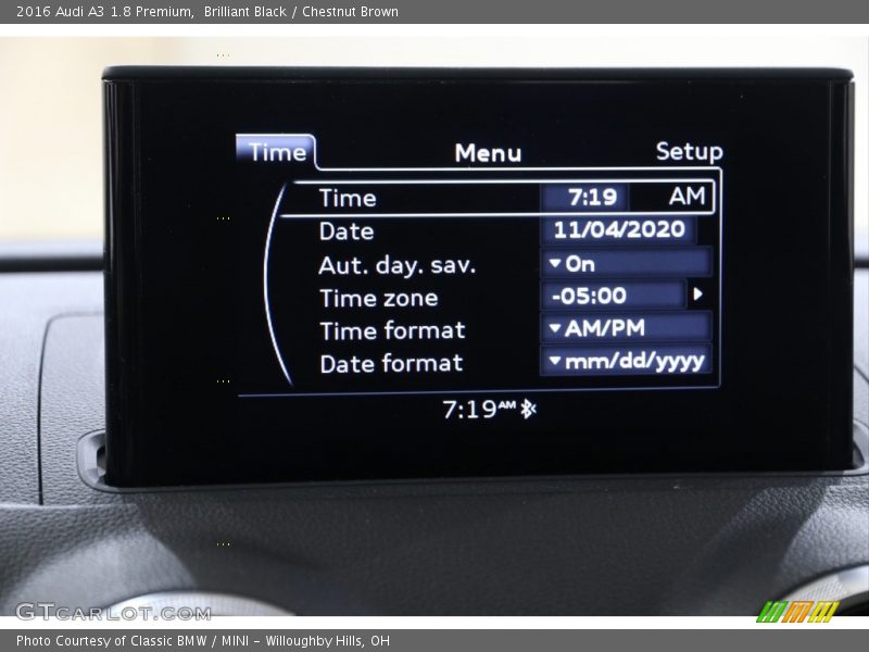 Brilliant Black / Chestnut Brown 2016 Audi A3 1.8 Premium