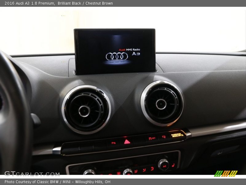 Brilliant Black / Chestnut Brown 2016 Audi A3 1.8 Premium